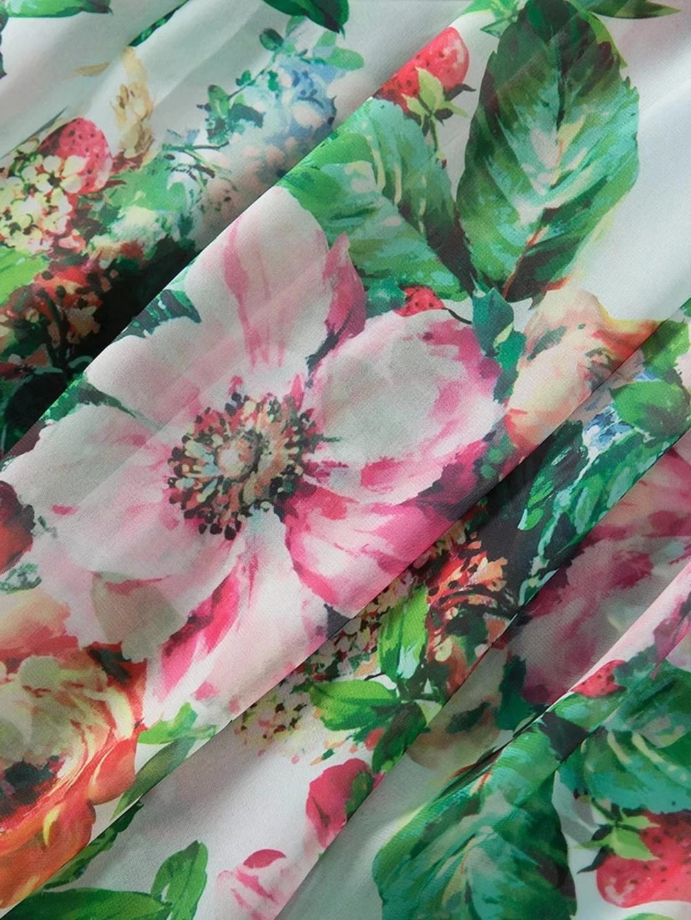 Chiffon Bow Shoulder Bohemian Floral Print Maxi Dress - Image 10
