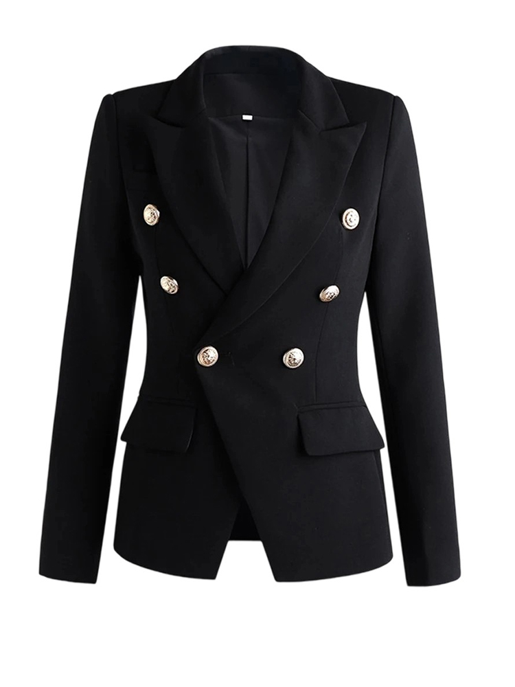 Autumn and Winter Fashion Runway Multicolor Slim-Fit Cropped Blazer
